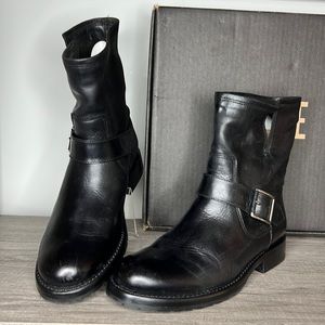 Women’s Frye Natalie engineer Short Leather Boots size 7 with box